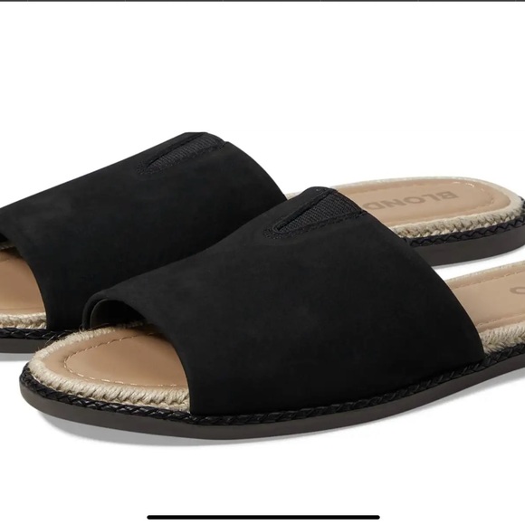 BLONDO women’s waterproof Emilia sandals size 7.5 black nubuck slides - Picture 4 of 11